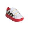 Adidas Disney X  Grand Court Synthetic Leather Comfortable Casual Soft Minimalist Low-Top Walking Shoes Baby Shoes Cloud-White Black JQ8070