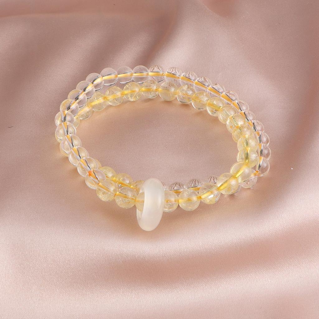 Bracelet Natural Citrine White Crystal Bracelet Pixiu Chinchilla Running Ring Fashion Versatile Douyin Explosion