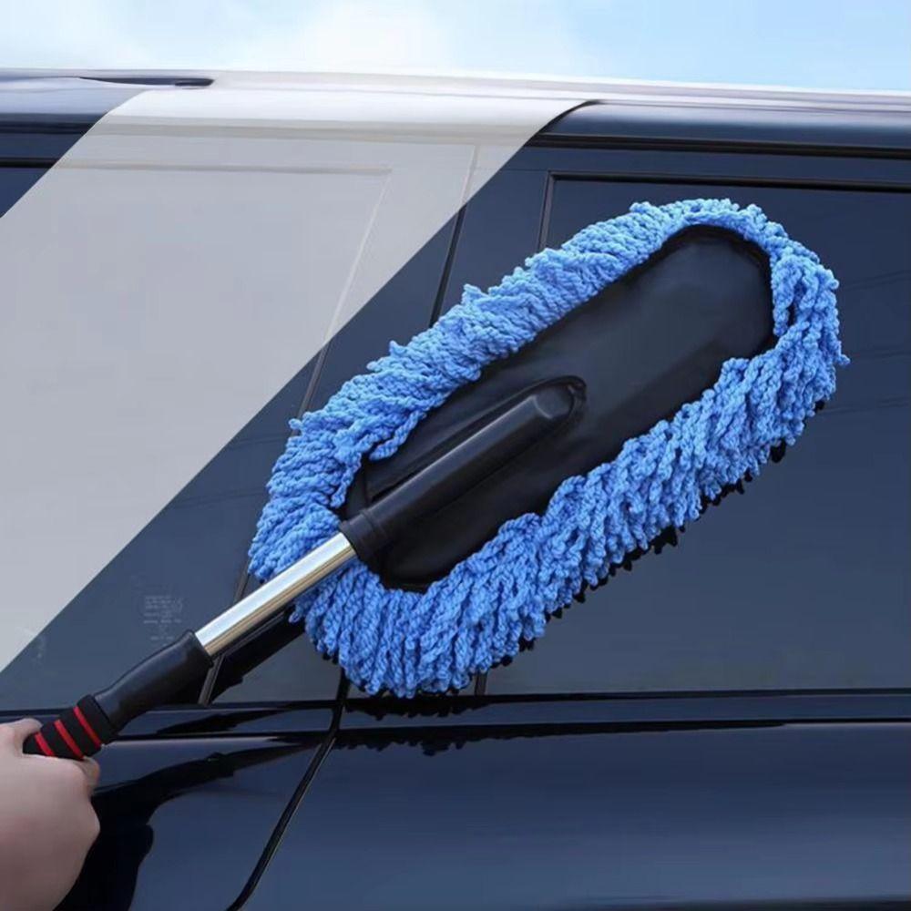 Soft Bristle Car Wash Brush Retractable Handle Car Duster Special Mop Car Cleaning Mop  Home Use