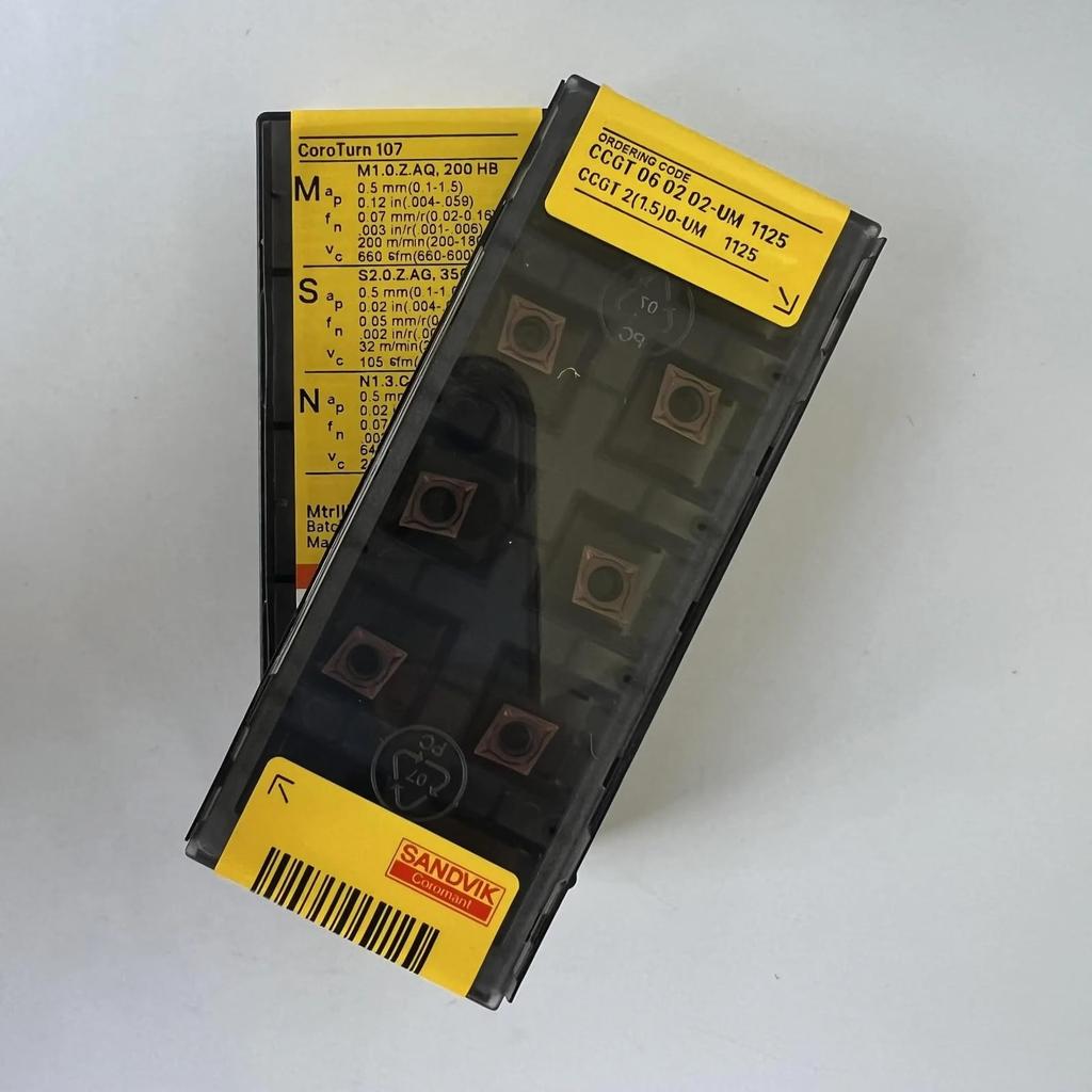 Original Sandvik / CCGT060202-UM 1125  / CNC Lathe Carbide Blade 10 PCS