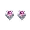 Sterling Silver S925 Zircon Six-Claw Earrings for Women