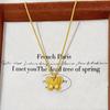 Real Gold Store Same Style Women's Gold Necklace Gourd Small Butterfly Pendant Beautiful Jewelry
