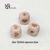 Retro Wooden Beaded DIY Jewelry Kit: Handmade Necklace & Earring Materials with Geometric Shapes