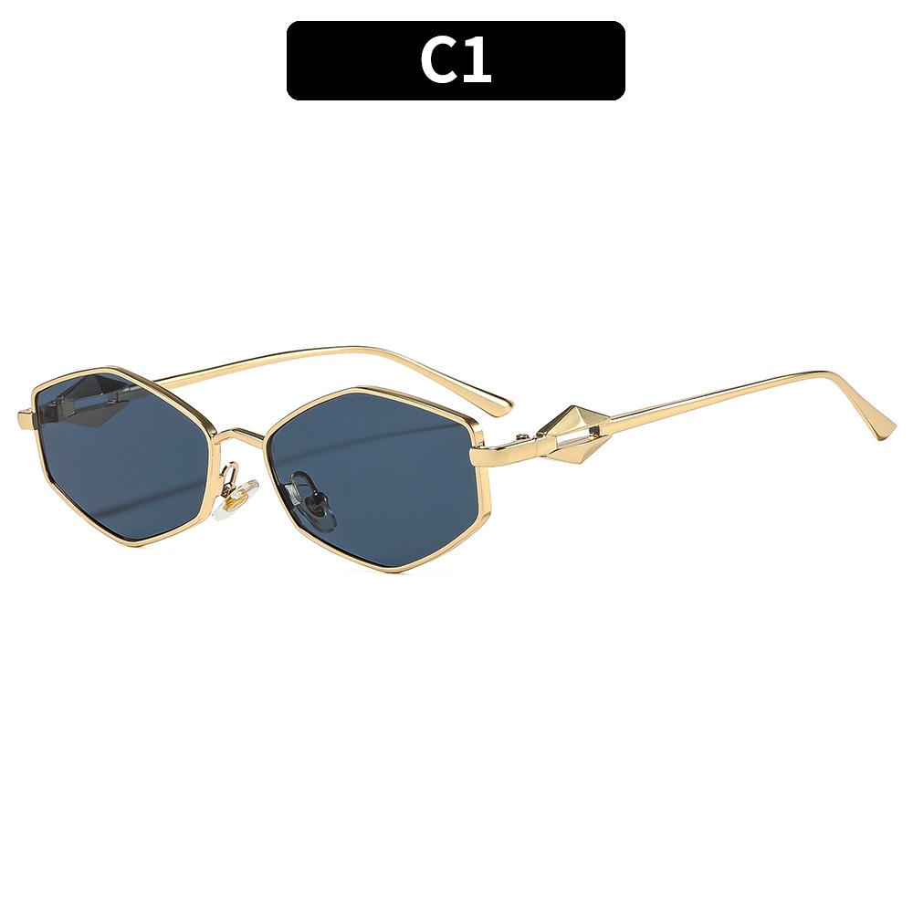 Women s sunglasses - unisex fashion polygonal metal sunglasses