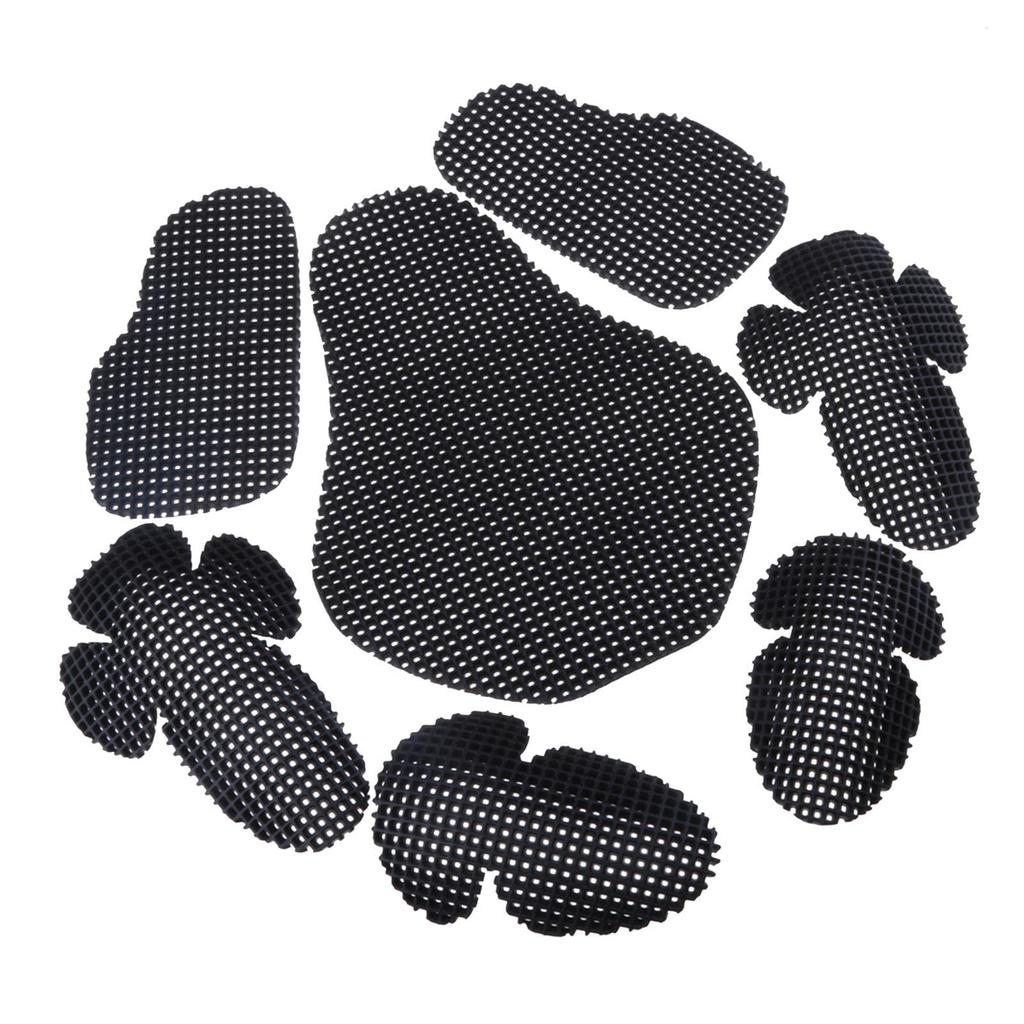 Motorcycle Body Protector Pad Kit Knee Elbow Shoulder Protection 7 Piece Set