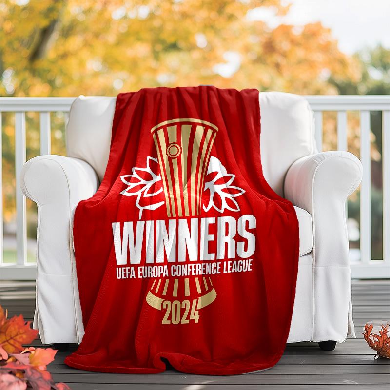 1pc Football Team (41) Theme Blanket - Digital Print, Polyester, Cozy for All Seasons, Perfect for Outdoor, Camping, and Travel