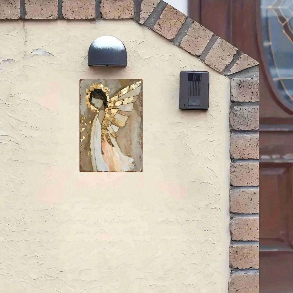 Vintage Gold Angel Metal Wall Art Decor