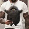 Summer Men's T Shirt Short Sleeve Animal Print Casual O-Neck Oversized Pullover Fashion Streetwear Male Clothing Cat T-Shirts