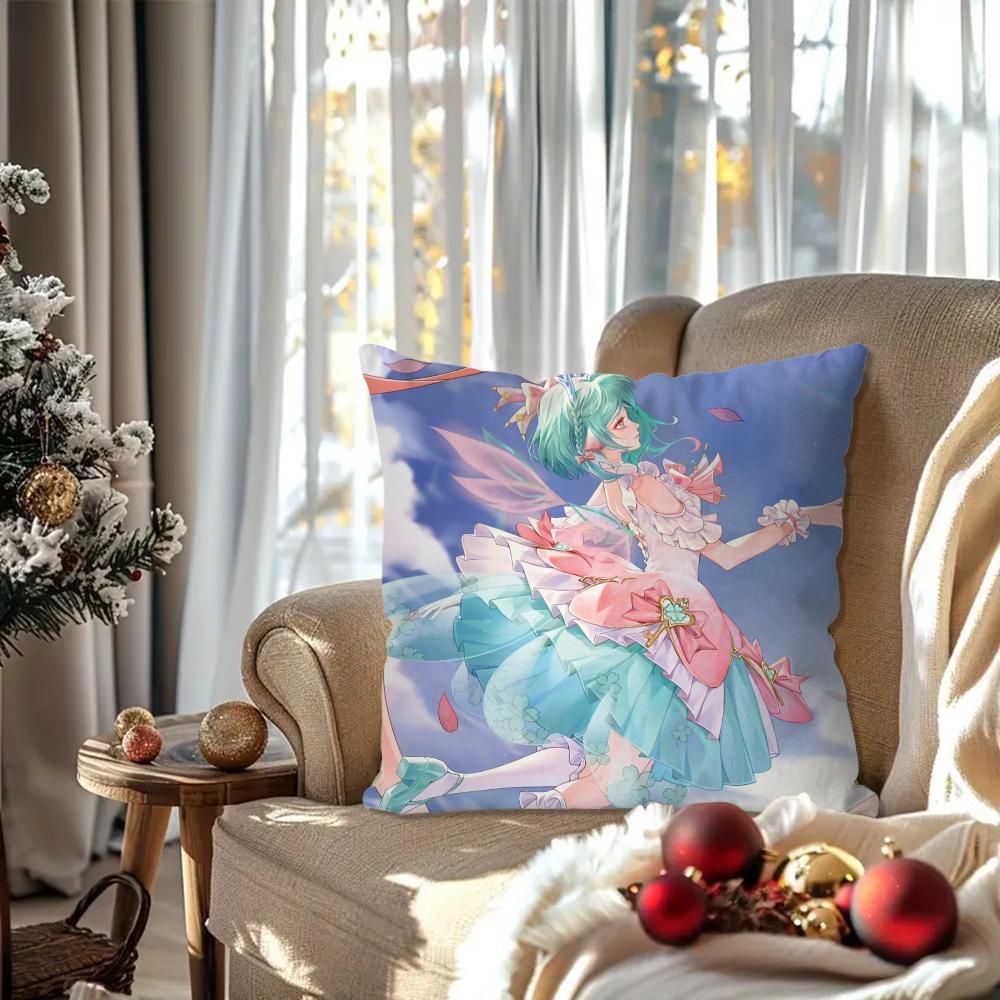 Yaomei Animation Game H-Honor Of K-Kings Pillow Case Square Pillow Bedroom Sofa Leisure ComfortLiving Room Home Decoration 40X40