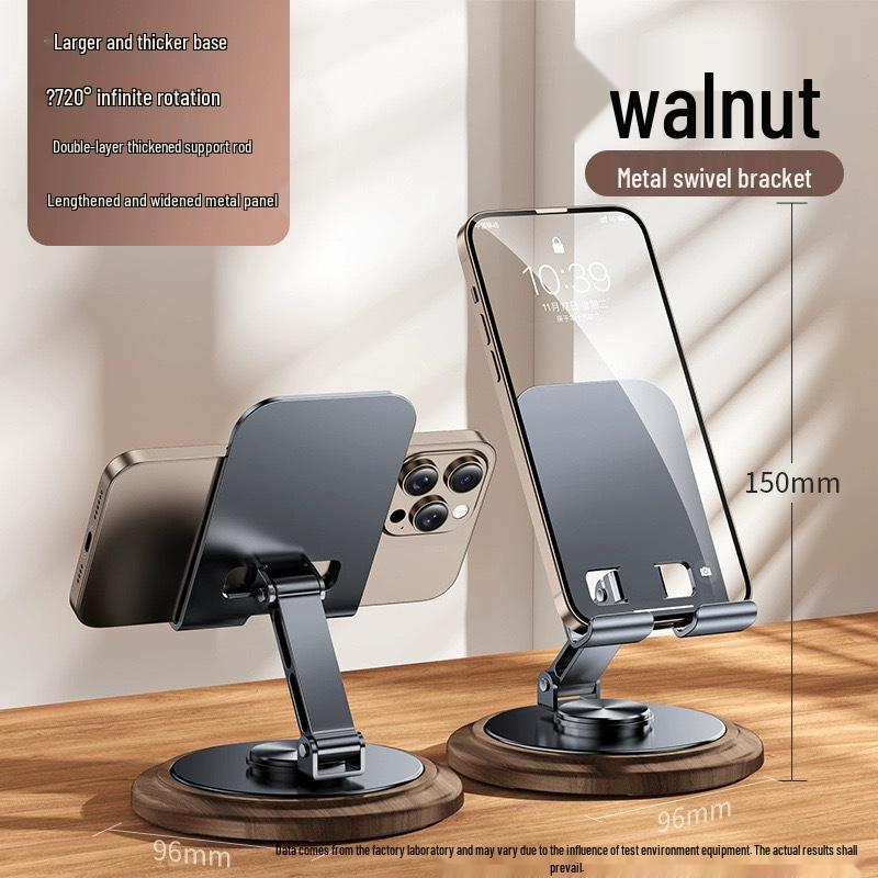 Aluminum Alloy Rotating Folding Phone Holder - Portable Desktop Stand with Custom Logo & Gift Option