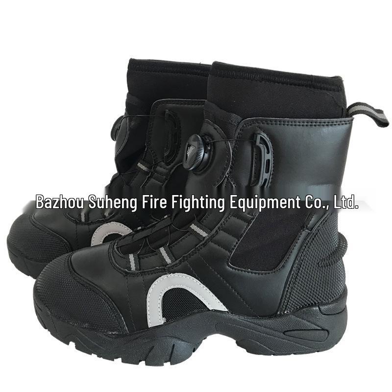 Neoprene Water Rescue Black High-Top Diving Boots for Outdoor Adventures