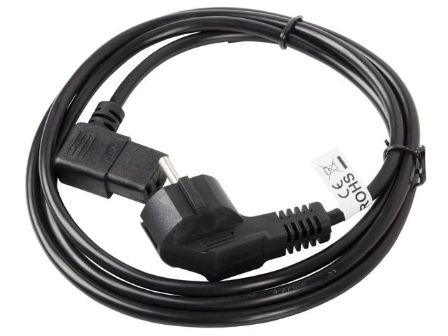 Lanberg Power Cable CEE 7/7 -> IEC 320 C13 Angled 1.8m VDE Black