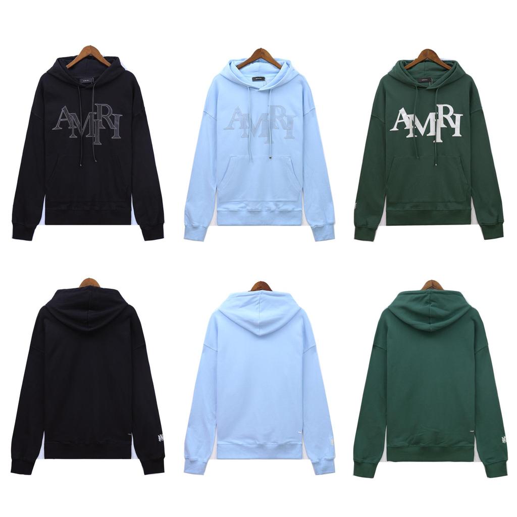 AMIR New Autumn/Winter Embroidered Letter Hooded Sweatshirt & Long Pants Set