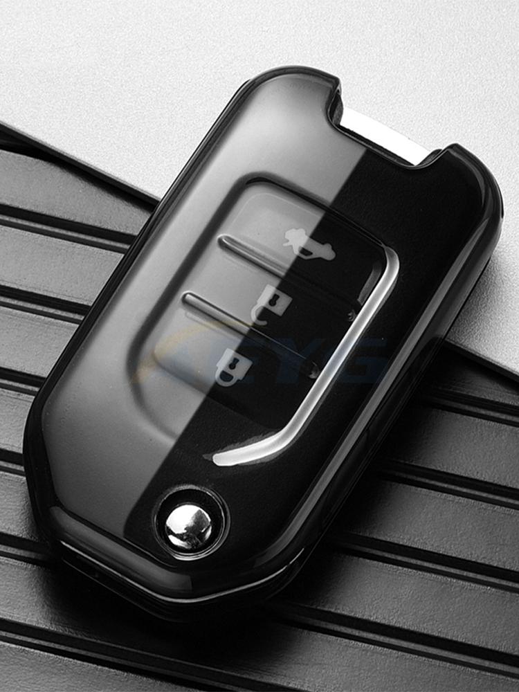 Tpu Car Key Case Cover Shell Fob For Honda Civic Accord City Odyssey Cr-V Xr-V Hr-V Vezel Jade Jazz Crider Fob Accessories Bag