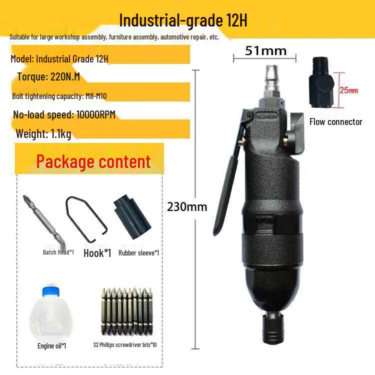 Industrial Pneumatic Screwdriver Air Tool for Woodworking & Decoration