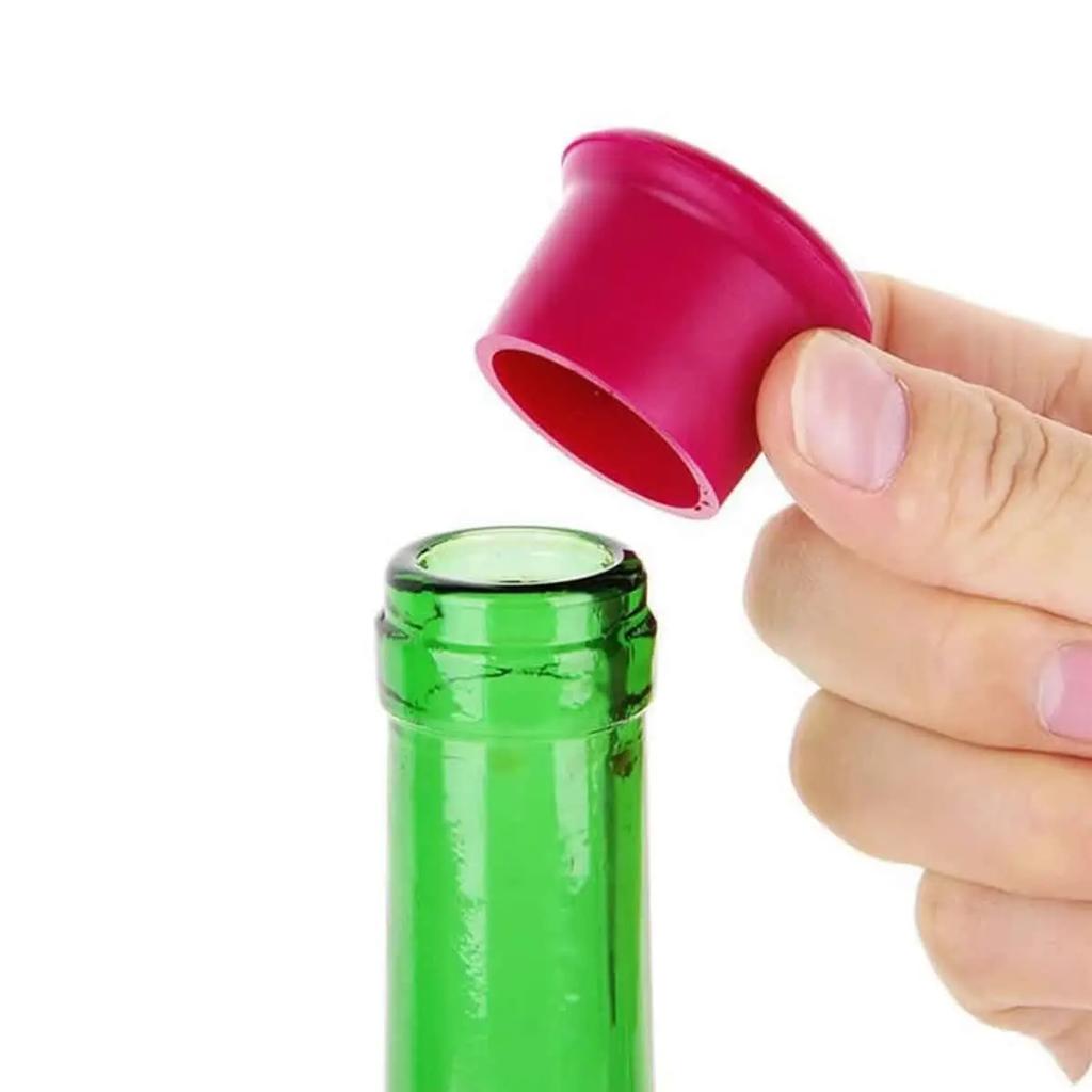 1PC-Reusable silicone wine stopper, sealed grape wine bottle, easy to clean, retainer sealed beer beverage