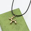 3D Balloon Dog Pendant Necklaces for Women Gold PU Leather Rope Robotic Animal Clavicle Choker Collar Wedding Girl Gift