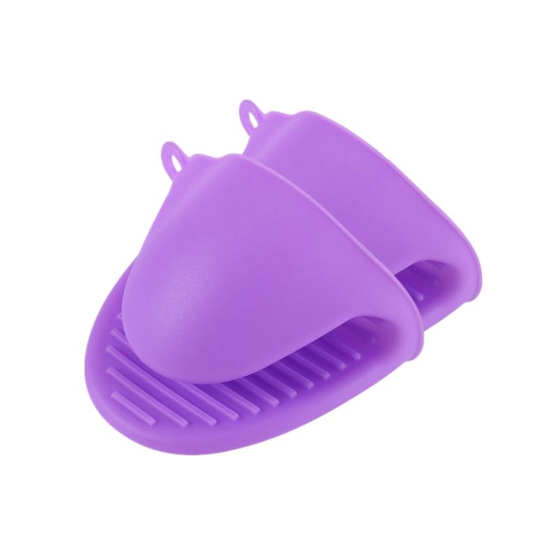 2Pcs Thick Silicone Oven Gloves Heat Resistant Anti-Scald Gloves for Cooking Pinch Grips Pot Holder Silicone Kitchen Accessories