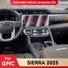 For GMC SIERRA 2025 Car Interior Center Console Instrument Dashboard Protective Cover Film Anti-scratch Sticker Accessories