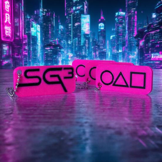 Keychain PLA Material 3D Printing Korean Folk Game Lightweight Collectible Keychain Accessory