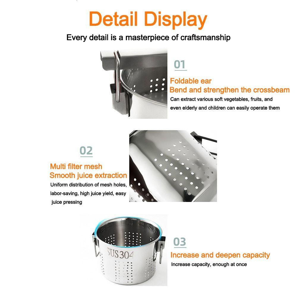 Portable Stainless Steel Vegetable Stuffing Squeezer 1.5L Manual Dumpling Stuffing Squeezer Vegetable Drainer