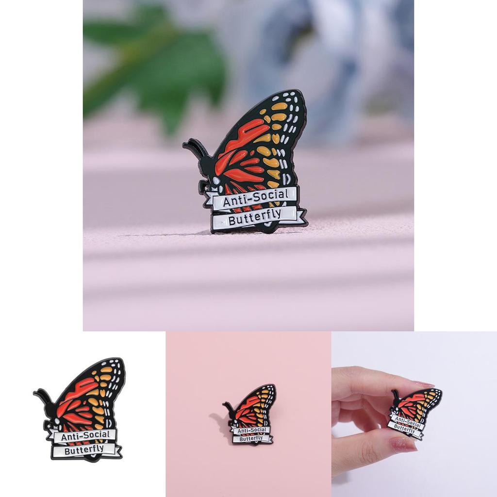 Cartoon Unique Butterfly Brooch Elegant Insect Design For Personalized Fashion Flair