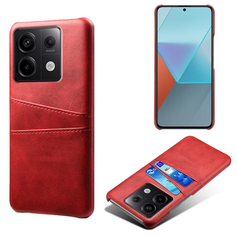 For Xiaomi Redmi Note 13 Pro 5G/Poco X6 5G Slim Case Shockproof PU+PC Phone Cover with Dual Card Slots