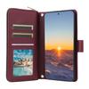 For Samsung Galaxy S25 FE Case Zipper Wallet Rhombus PU Leather Crossbody Phone Cover
