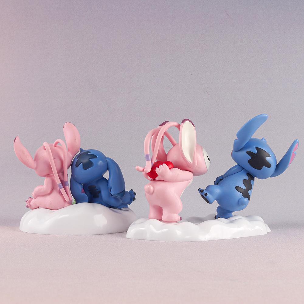 Stitch Angel Anime Cartoon Lilo & Stitch Cute Action Figures Decoration Collectible Decoration GK Model Toys Kids Gift