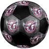 SIZE 5 Manly Warringah Sea Eagles Soccer Ball Colorful All Ages Machine Stitched PVC Competition Ready Durable High-Bounce