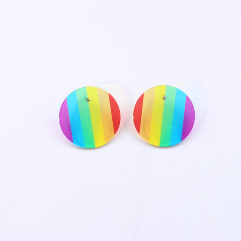 Mode Kette Ohr Haken Frauen Lange Regenbogen Clip Ohrringe Club Schmuck