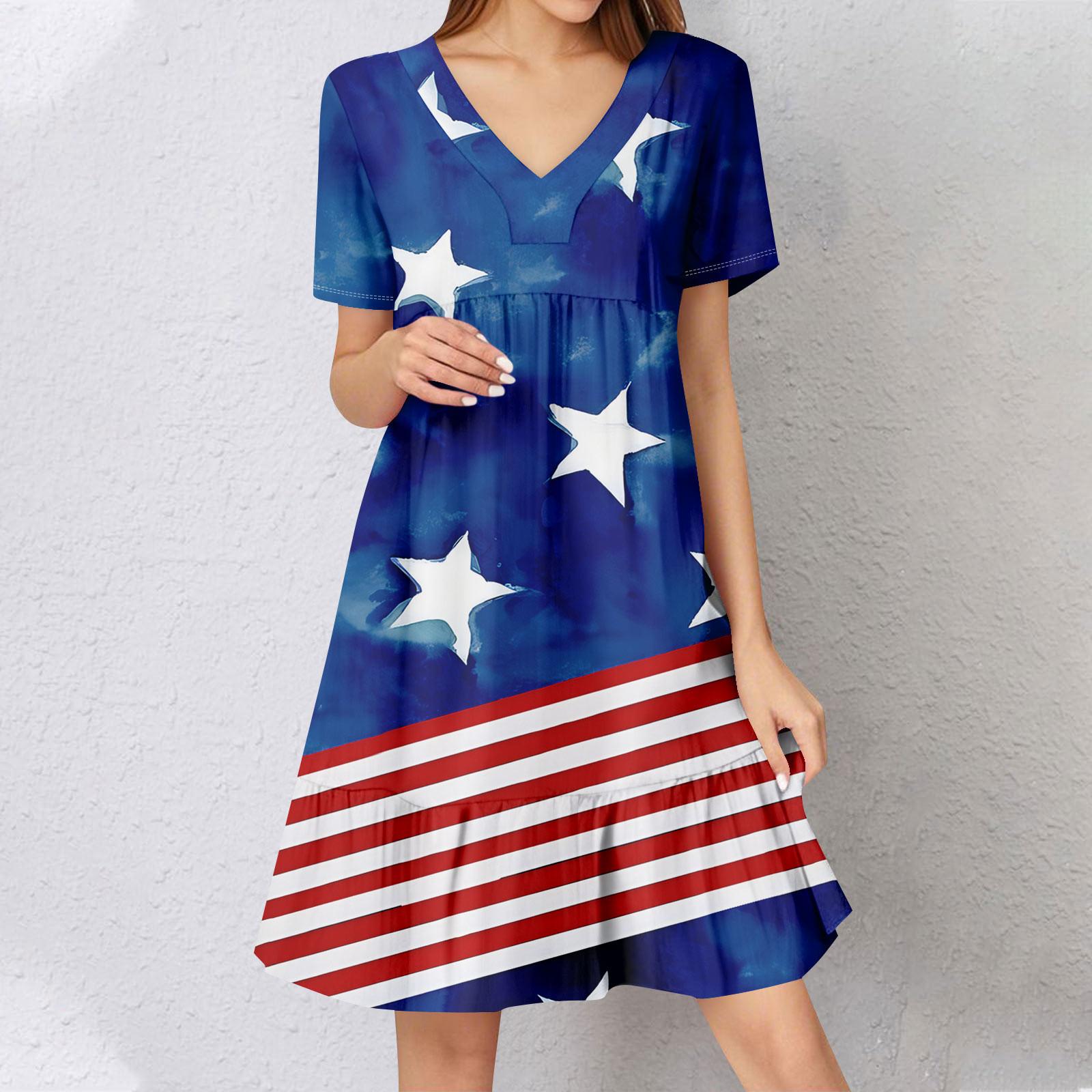 

Женское летнее платье с коротким рукавом и V-образным вырезом, короткие платья, модное повседневное струящееся бохо-платье с оборками, А-силуэт, свободное платье-халат L