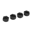 4PCS 12mm Hex Wheel Hub Mount Aluminum Alloy RC Car Hex Drive Adapter Replacement for MJX 14210 16208 Black