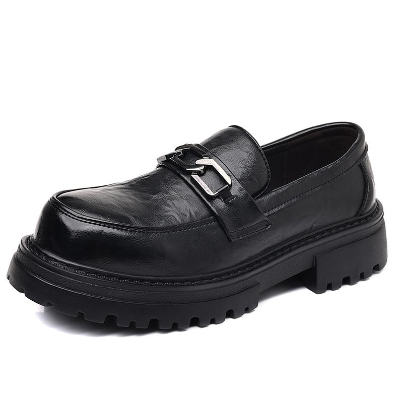 

Новый стиль Толстая подошва Чисто черная Удобная обувь На шнуровке Черные туфли Школьная обувь/Рабочая обувь Для мужчин JZ-506-66 44 чёрный