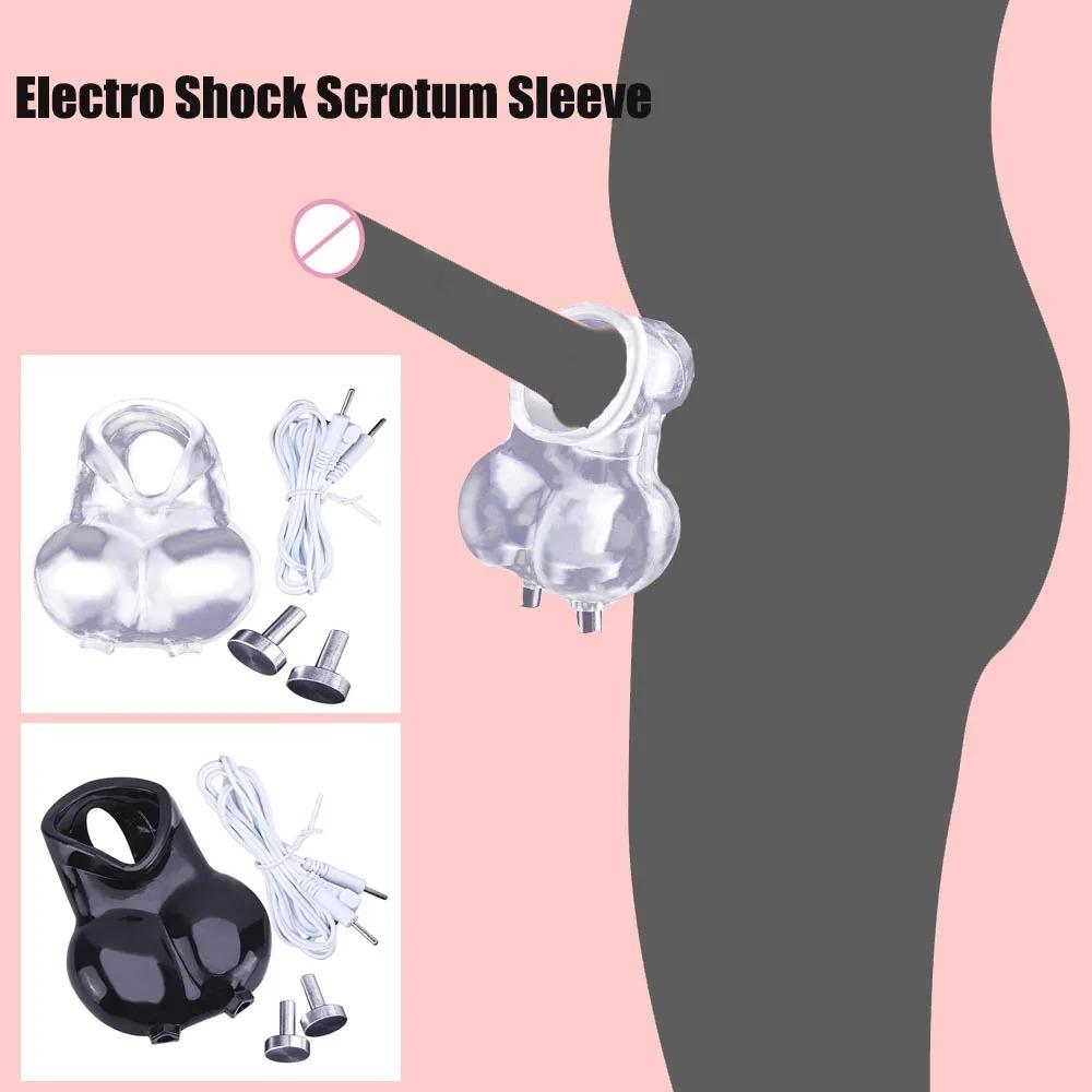 Penissperre Hodensackhülle Sexkugel Dehner Keuschheitsvorrichtung Hahnkäfig Elektroschock Penisquetsche Männer Verzögerung Masturbator Sexspielzeug