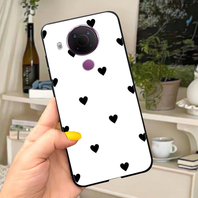 For Nokia 5.4 Case Soft Black Silicone Phone Back Cover For Nokia 5.4 Case Nokia5.4 TA-1333 TA-1340 TA-1337 TA-1328 TA-1325 Cat
