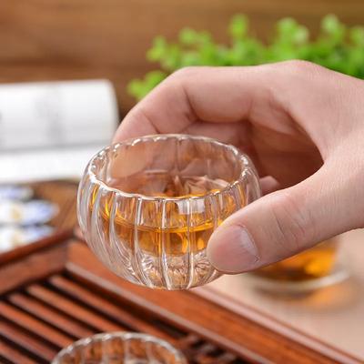 Gestreept Glazen Beker Transparante Mok Wijn Water Melk Beker Leuke Kantoor Huis Ontbijt Koffiemokken Pompoenpatroon Drinkgerei