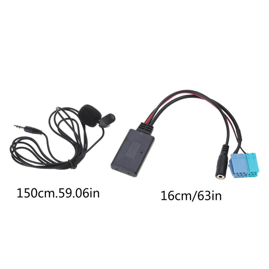 Bezdrátový Bluetooth-kompatibilní audio adaptér do auta Mikrofon pro rádio Becker Náhrada Mini ISO 6pinový 8pinový kabelový adaptér