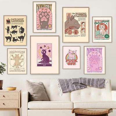 Luna Artemis Sailor Moon Poster and Print Nordic Cat Wall Canvas Art Painting Nordic Kids Room Home Decor Funny Picture