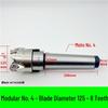 MFWN90 High-Speed Hexagonal Heavy Cutting Milling Cutter with Double-Sided Insert, Morse Taper 4 Turret R8