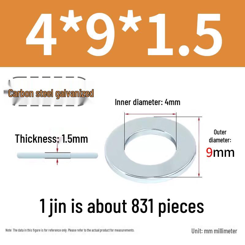 Oversized Thickened Galvanized Iron Flat Washer M2M3456810-M6