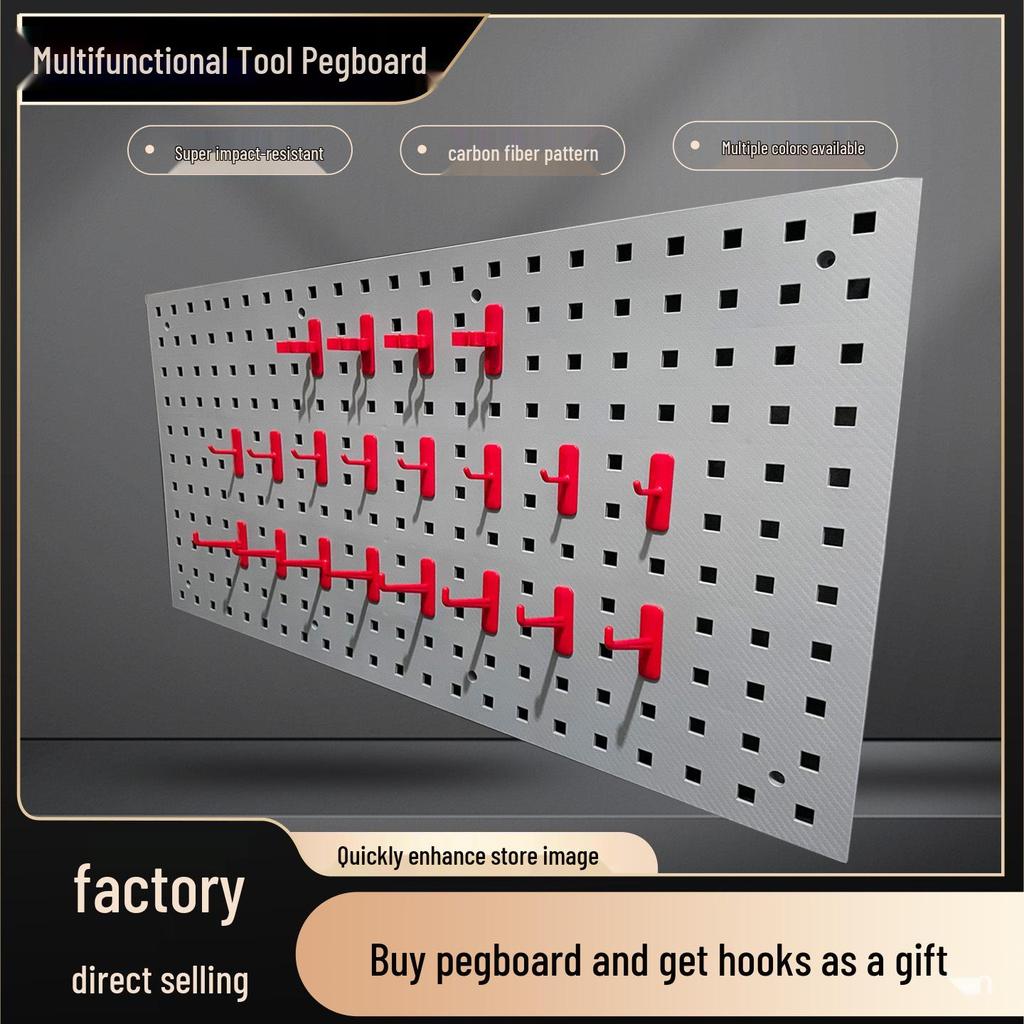 Panou Perforat din Plastic pentru Scule, pentru Spălătorie Auto, Salon de Frumusețe și Afișaj Depozitare Scule