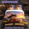 Personalized 3Pcs Bedding SetDragon Ball Custom Text Duvet Cover Pillowcase Set Bedroom Gift