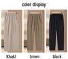 Mom's Lightweight High-Waisted Pants for Middle-Aged & Elderly Women - Elastic Waist, Straight Leg, Casual Fit