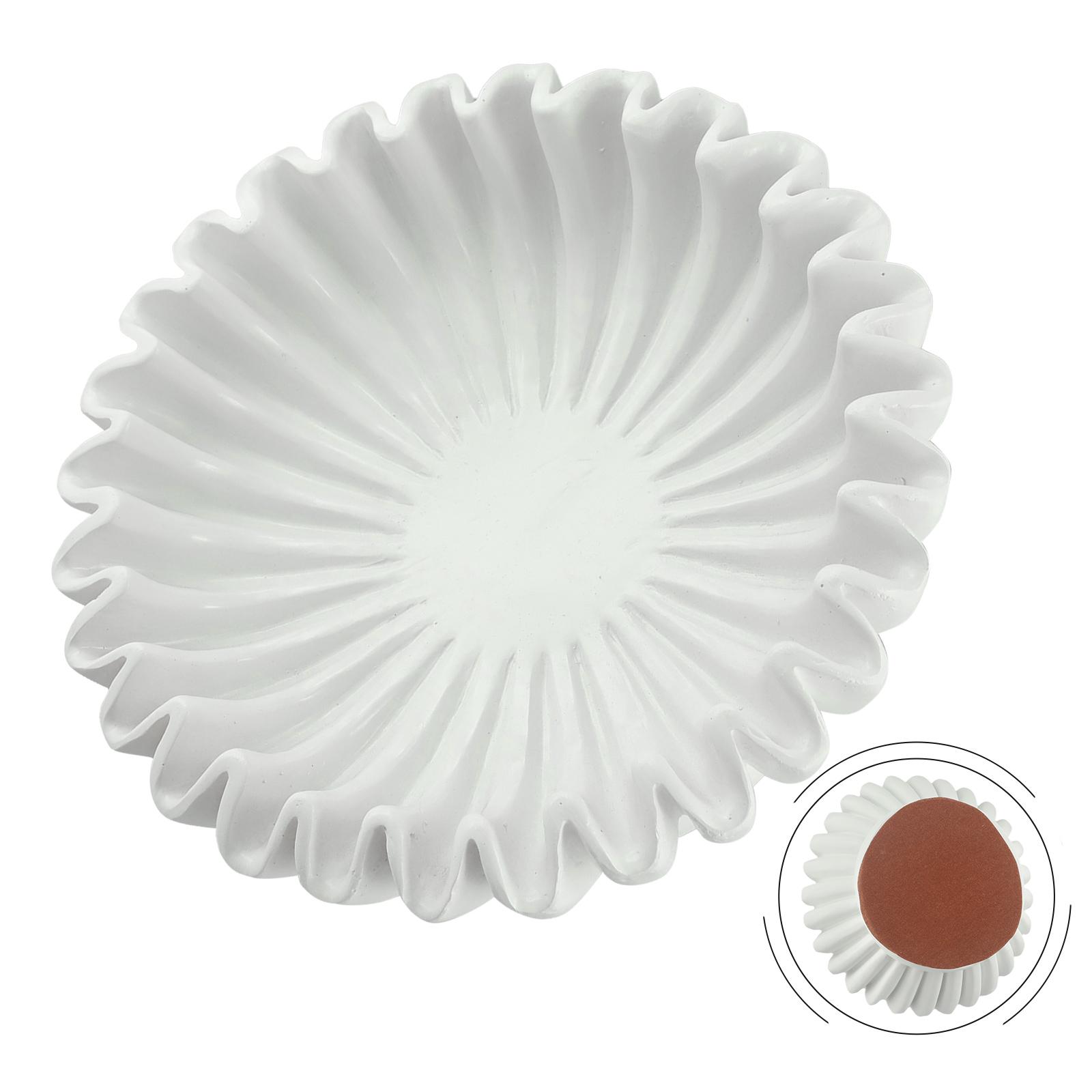 

Декоративная чаша Фруктовая чаша Жилое пространство Гладкий белый Желобок Конструктивно прочная Вневременной дизайн Уникальное произведение искусства