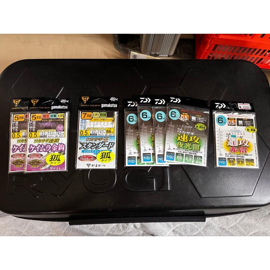 Used Smelt fishing tackle set No. 0.5 8 piece set Gamakatsu Daiwa