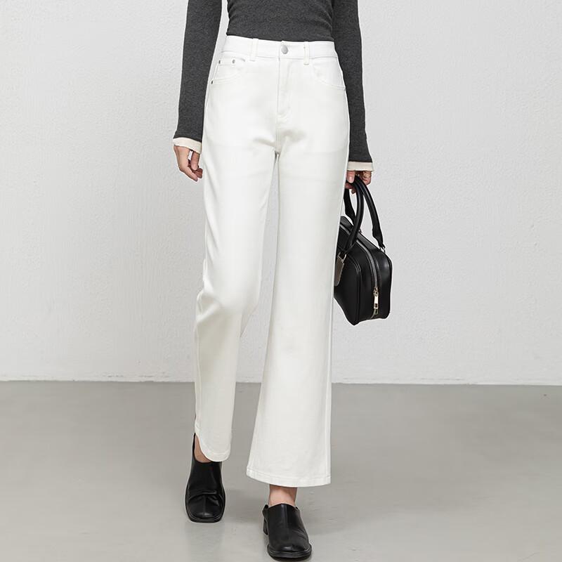 Fanzhen Women's High-Waist Loose Fit Cropped Flare Jeans