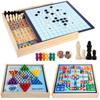 Multifunctional Chessboard Set: Flying Chess, Five-in-a-Row, Checkers, Children's Chinese Chess – Educational Toy for Primary Students