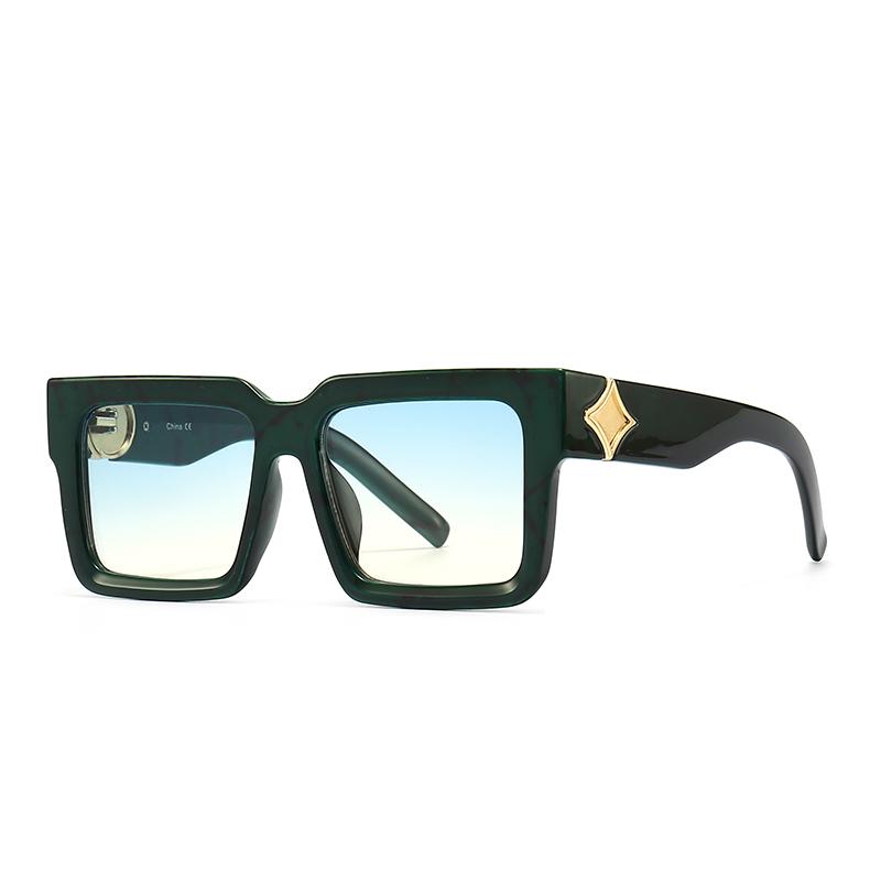 9292 Export Cross-Border Popular Sunglasses for Men European and American Street Photography Ins Popular Model Square Sunglasses