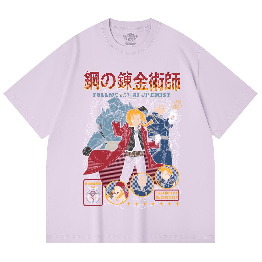 230 Gsm 100% Cotton Fullmetal Alchemist V2 Print Unisex Heavy Cotton T Shirt